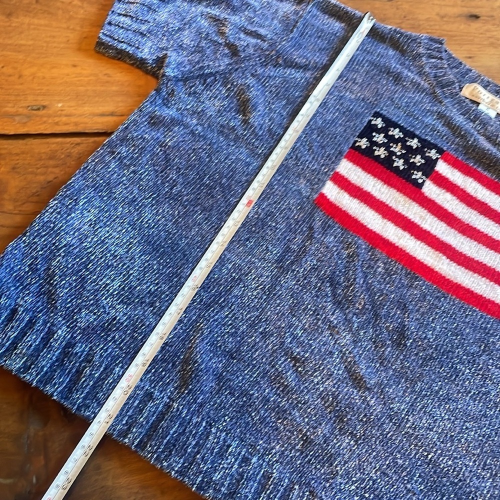 Northern Isles Portraits American Flag 🇺🇸 Crew Neck Short Sleeve Sweater - Picture 6 of 8